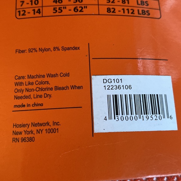 Trick or Treat tights size 7-10 new - Picture 5 of 5